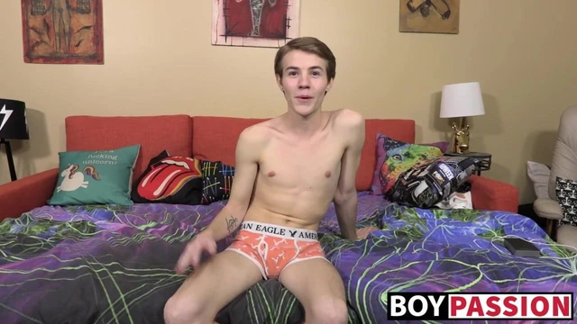 Young man ramming his own ass and touching his large cock