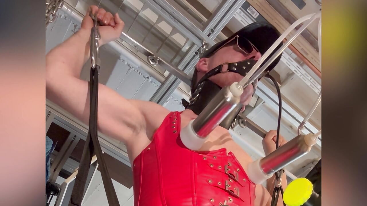 Ass Machine Fuck milking cum Huge Cock big pumped Nipples  Pig Slut Whore Nipple Faggot