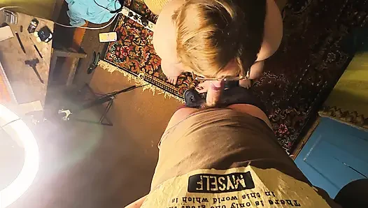 He came all over my face and chest