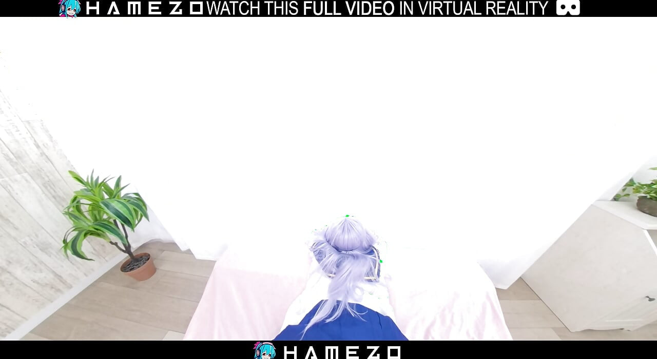 Japońska gorąca laska Mashiro Kasuga ssie kutasa przed ostro wyruchana w VR.
