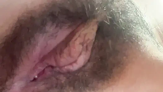 sclose up, kleines arschloch, behaarte muschi, lippen