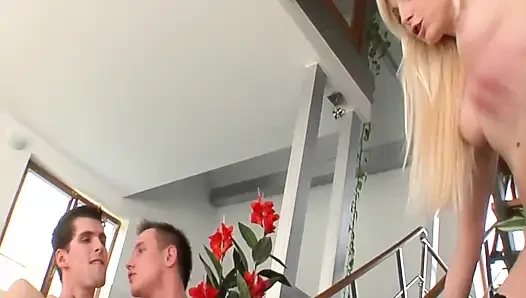 Bi-pleasure Scene 1 Big-ass Blonde Enjoys Bisexual Threesome Sharing Cocks