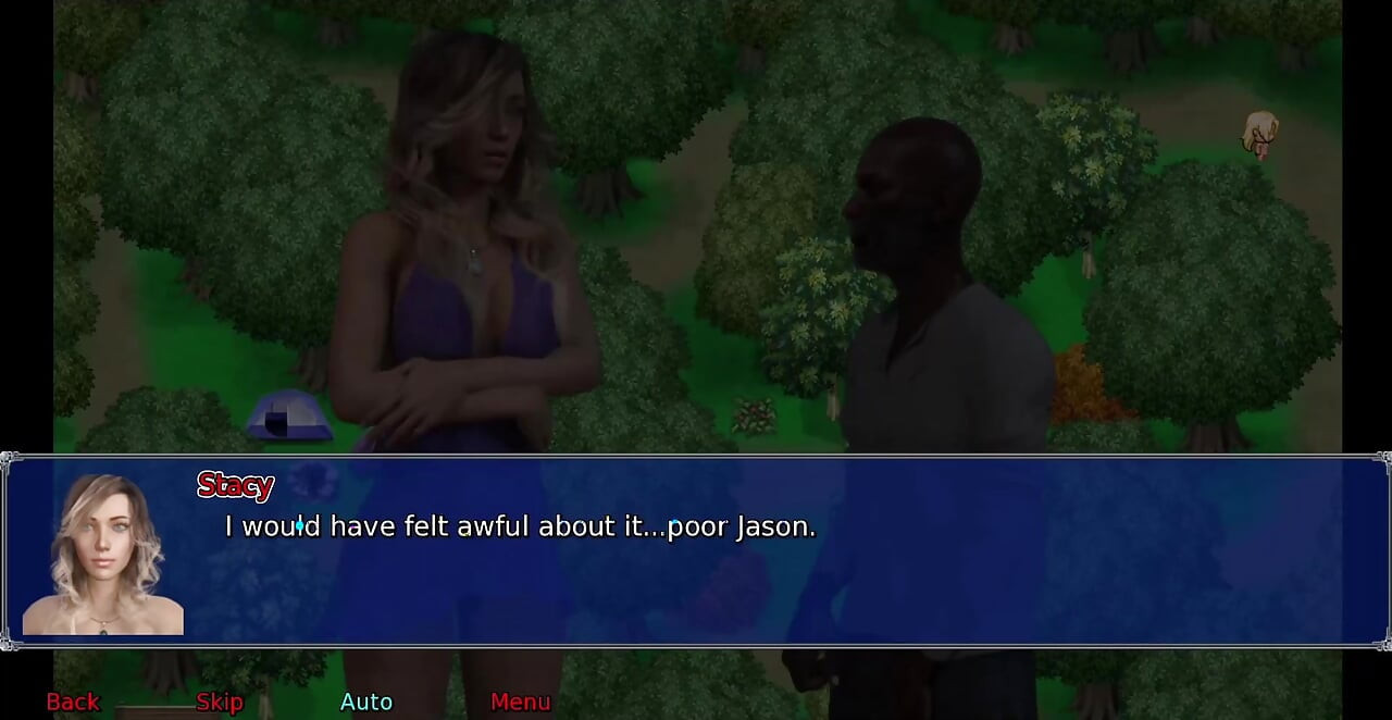 A esposa do escritório # 26 - Jessie foi para Stacy no banheiro do trabalho ... Andy goza em toda a perna da Stacy.