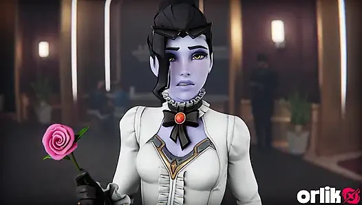 Overwatch - sürtük dul kadın Rose yerine büyük yarağı seçiyor (3 boyutlu animasyonlu)