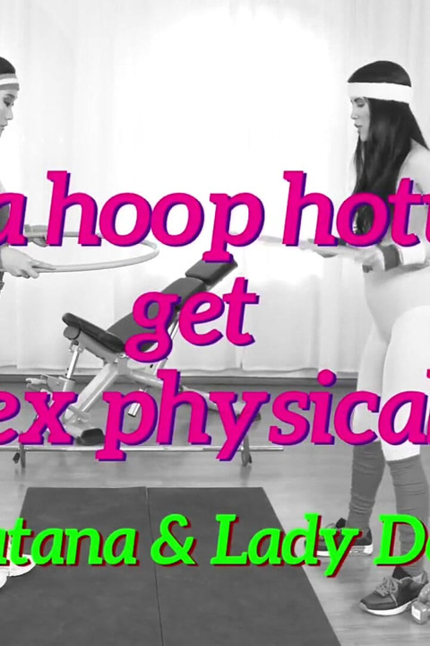 Fitness Rooms - Brunette Lady Dee Gets Wet During Sports Training for Sweet Face Sitting on Katana