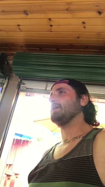 she strokes and sucks me at a bar on patio