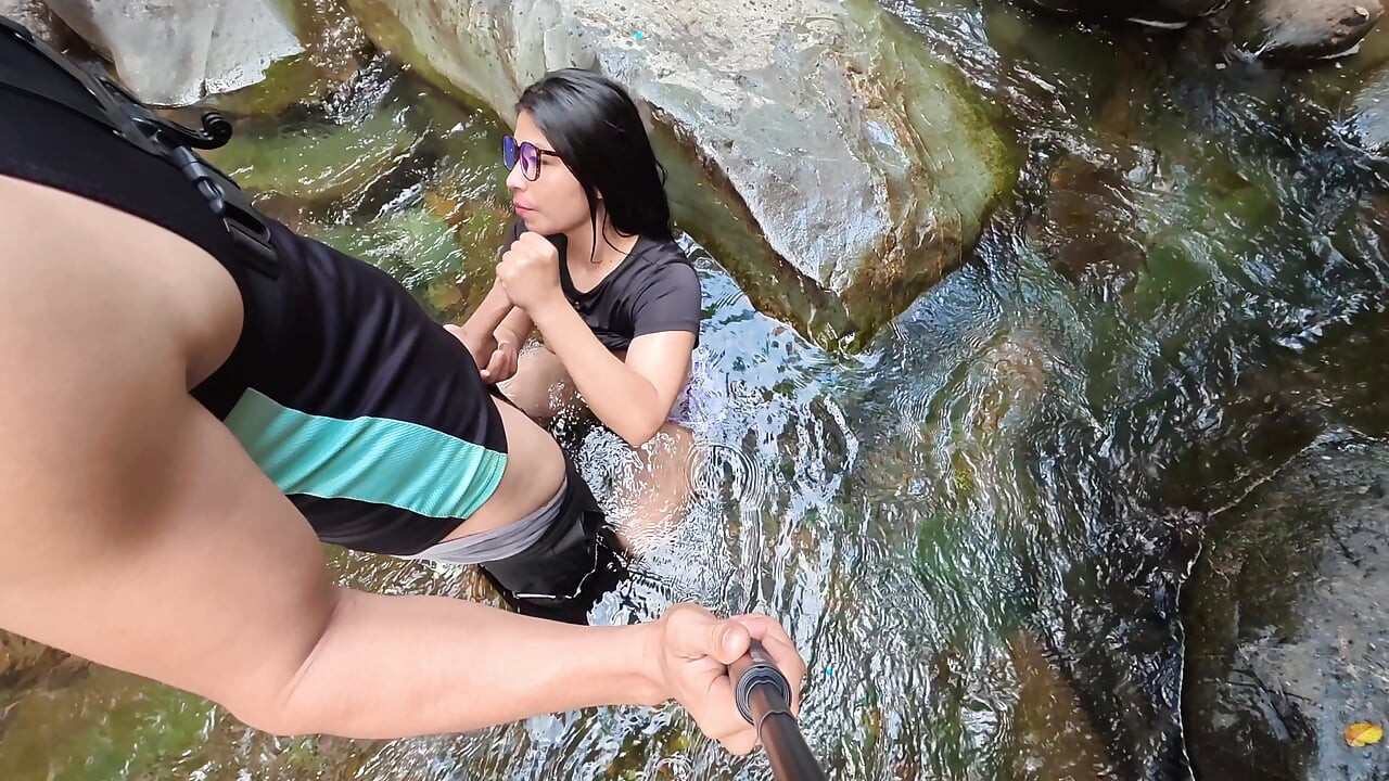 FINAL PART fucking in the river.. SEX IN PUBLIC a madness lets her face be filled with cum