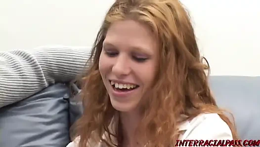 Tiny Teen Lana Is Over Her Pretty Red Head in BBC