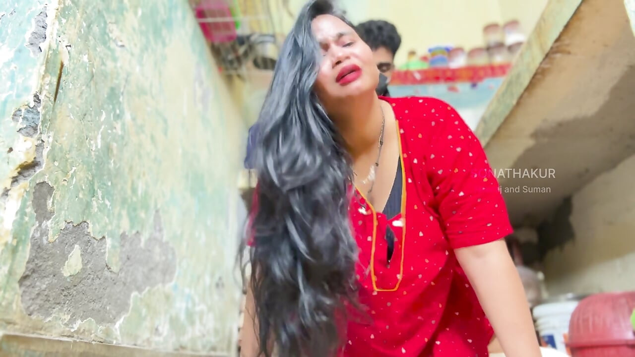Beautiful Mami Seduced Me While Cooking in Kitchen - Hot Sex