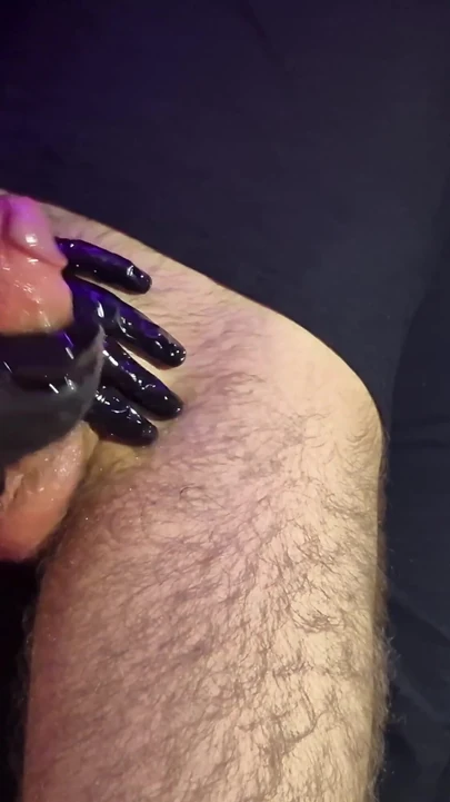 Iconic moment from "intimate massage with latex gloves! [ASMR]"