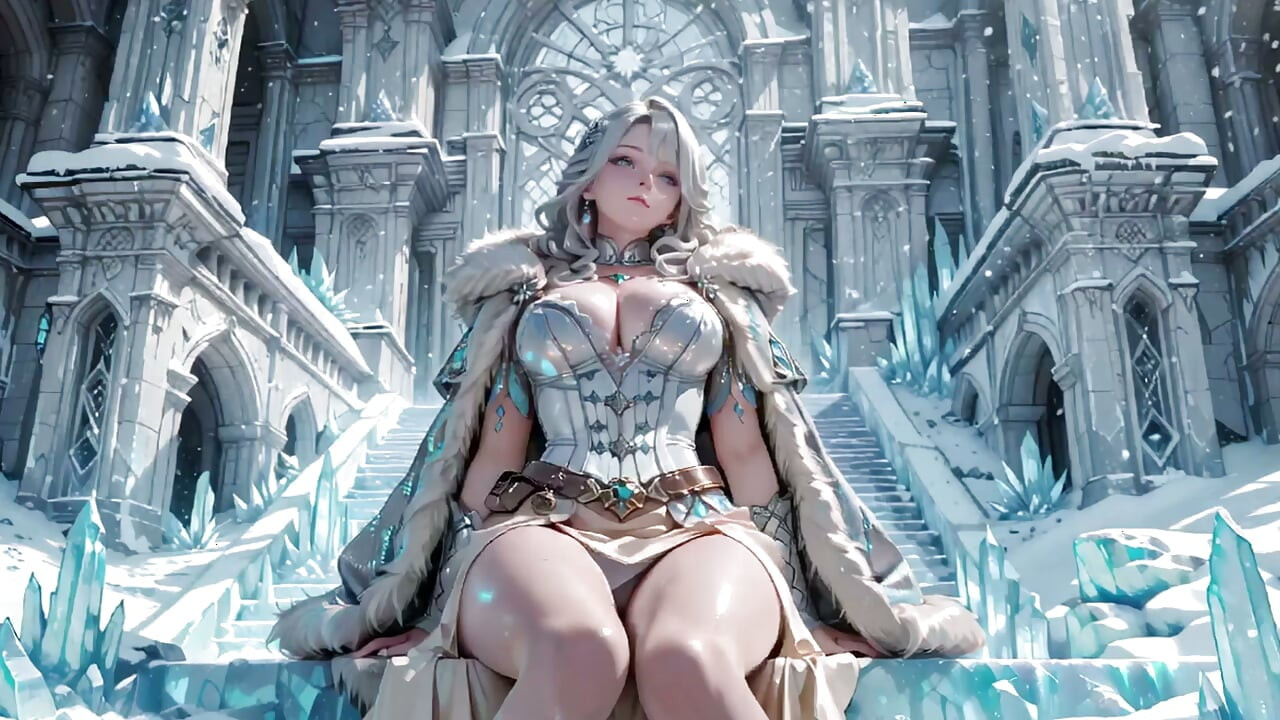 Silver-haired Ice Queen! Kneeling in the Frozen Castle, Her Cold Armor Hides so Many Secrets.