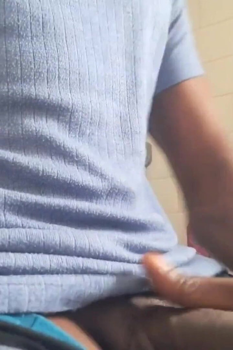 BBC Sneaky Wank in Bathroom