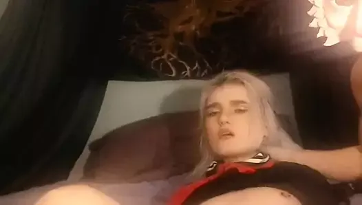 Domination video girl tied up while facefucked and then pussy playing moondrugz