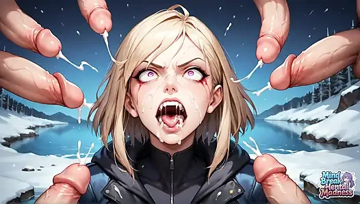 Заснеженная кульминация: зимняя эякуляция малинового монстра