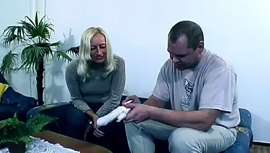 Squirting Mature Blonde's Pussy Stretched Wide and Dripping