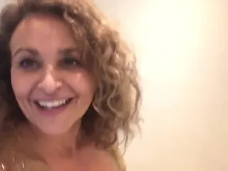 Nadia Sawalha tapes her tits