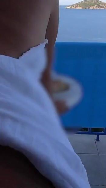 Powerful moment from "PUBLIC EXTREME ASS FUCK ON THE RESTAURANT TERRACE"