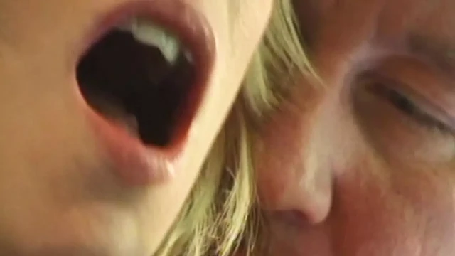 Horny Blonde MILF on Her Knees: Sucking and Teasing Hard Cock with Erect Nipples Exposed!