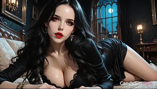 Медленное прикосновение делает оргазм этой темной крошки таким интенсивным (AI)