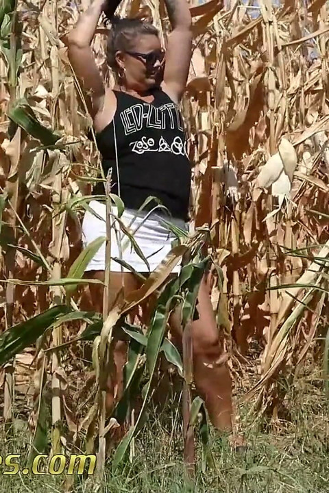Pee in a corn field