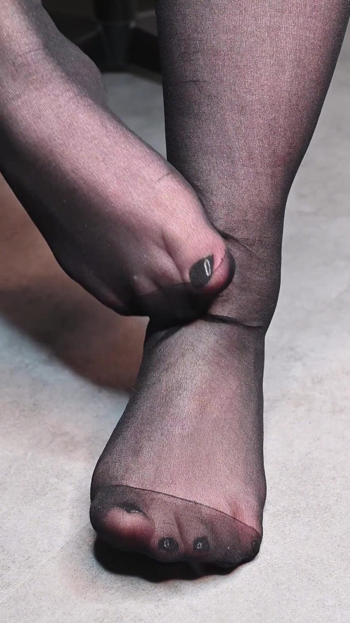 Asmr Nylons Feet Rubbing Extremely Relaxing and Horny at the Same Time Nylon Foot Tease in 4K