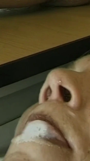 Must-see moment from "German beauty get's spam on her pretty face"