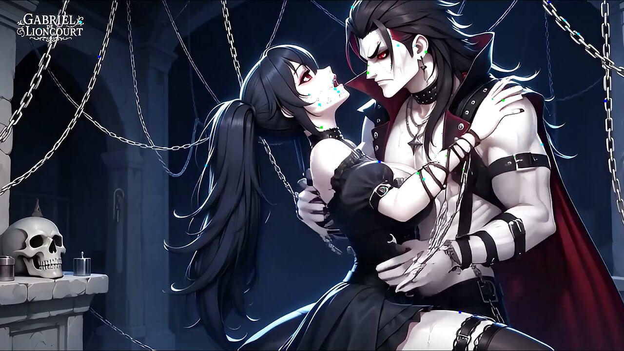 Goth Girl Bound by Vampire Lord - BDSM Monster Hentai
