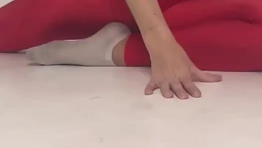 Neckende yoga-lange beine