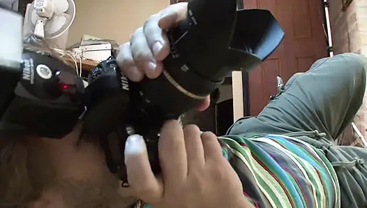 Big titted granny gets her balloons jizzed