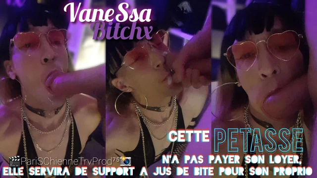 This Bitch Didn't Pay Her Rent, She Will Serve as a Dick Juice Support for Her Owner. Vanessabitchx