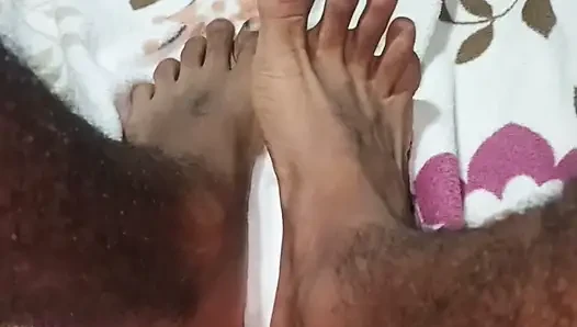 Solo Male Feet POV  Soft Soles & Toe Play
