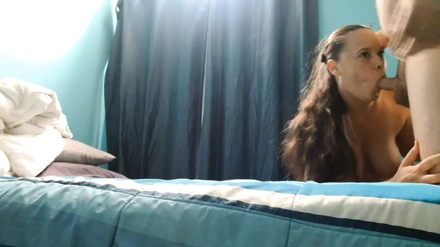 Sucking step brothers cock and getting fucked from behind