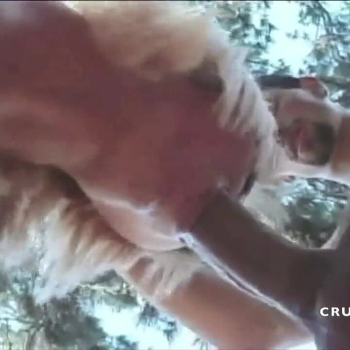 Blondy shemale used by straight boy in exhib