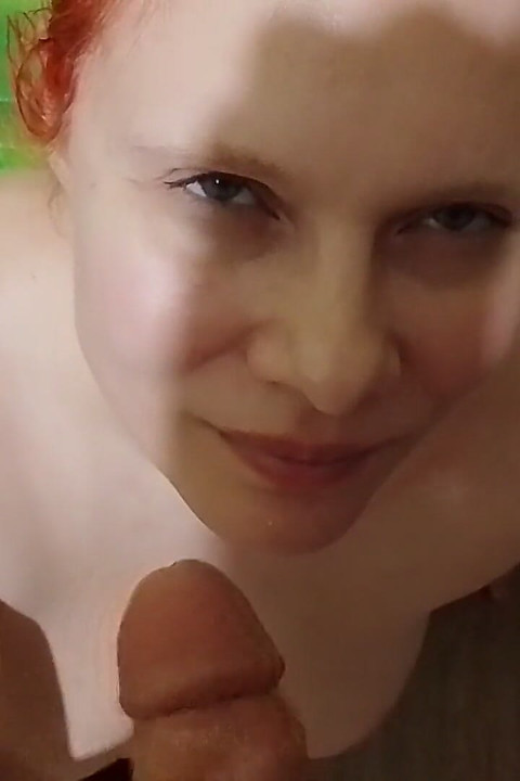 I'm a Redheaded Russian Slut of a Wife with Cum in My Mouth!