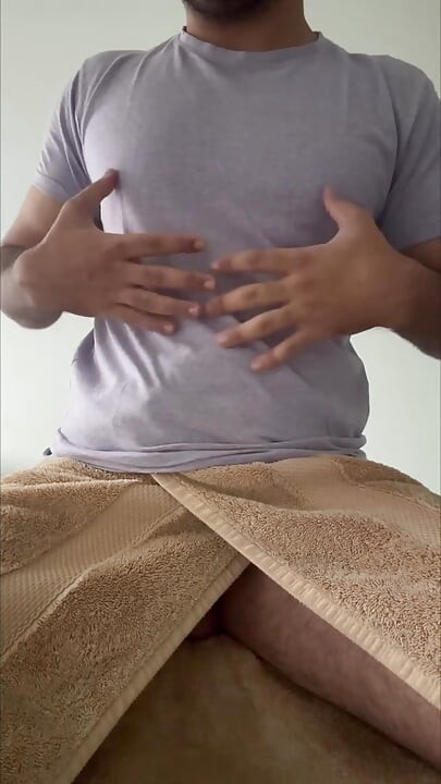 Horny Indian Twink Lets His Pulsing Cock Out