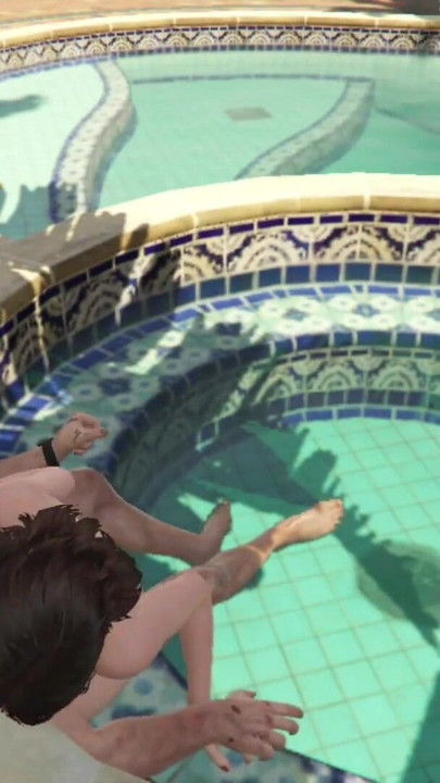 Stunning moment from "Trevor and Cheating wife amanda having sex in Pool While Husband is not there"