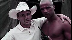 Hot white cowboy gets his stiff tool blown by eager black