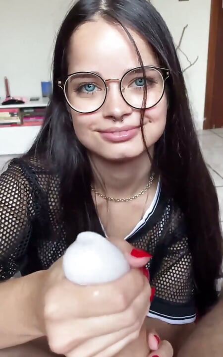Debora Prado Played with the Egg on the Head of My Cock While Her Little Mouth Drooled on My Eggs