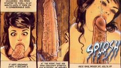 Obří péro v tvrdém sexuálním komiksu