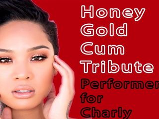 Honey Gold, Pornostar, Cum Tribute (Sperma im Video - Cov)