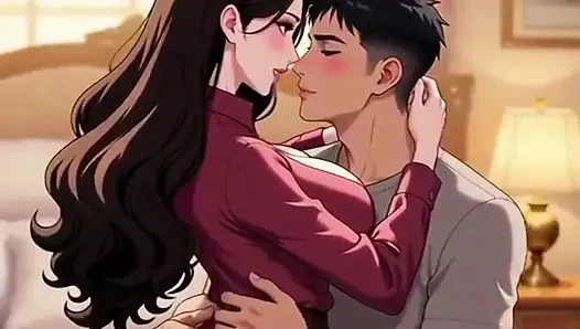 Stepmother teach inexperienced stepson how to fuck