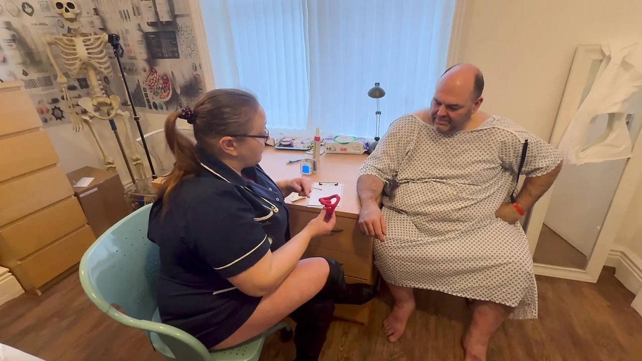 Part 1:- Matron Satana & Mr Jones attends clinic for anal issues!