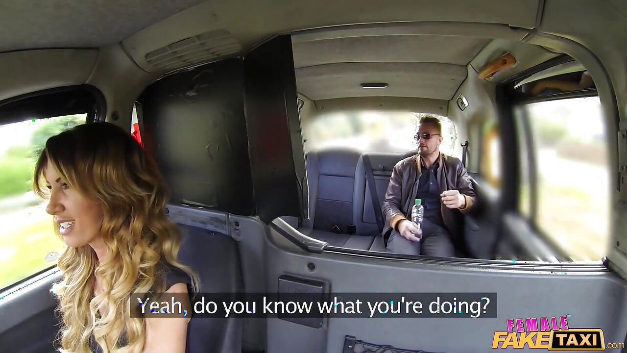 Female Fake Taxi - Naughty New Driver Teases a Stud in a Car Before Taking a Deep Doggystyle Session