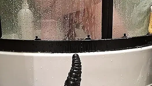 washes her toys and her body