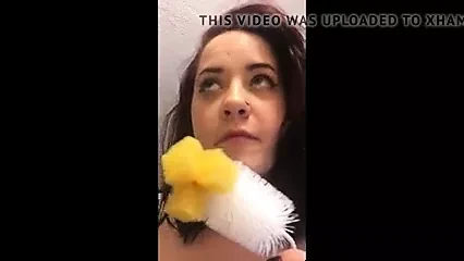 Stupid slut punishing herself
