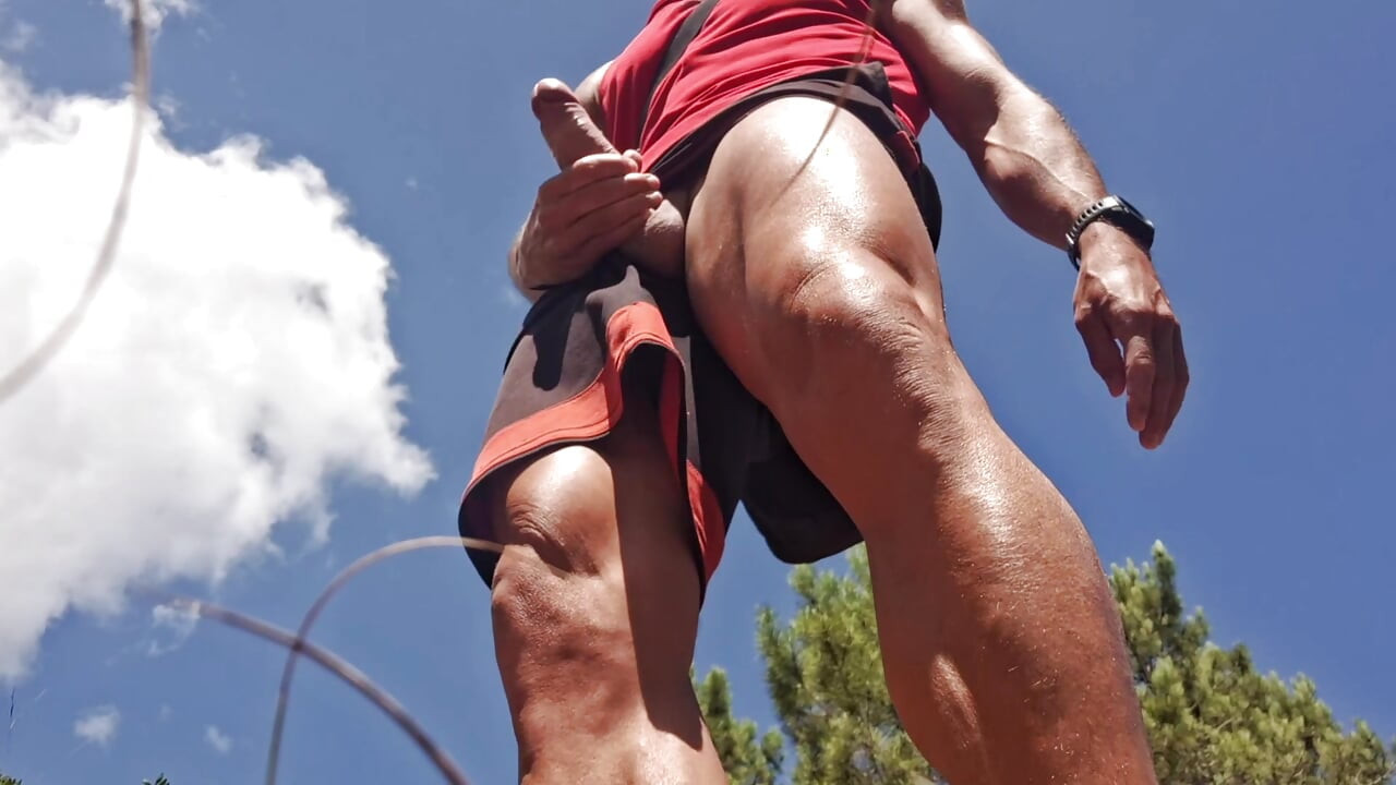 Risky Nature Walk Jerk Off - Got Super Horny and Stroked My Cock Outside