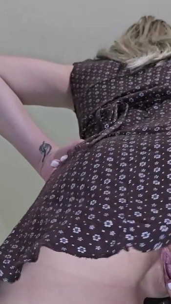 Stunning moment from "No panties smokin' hot wife teasing me with her pink pussy"
