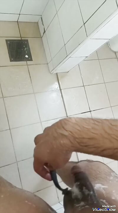 Dick shower,penis handjob