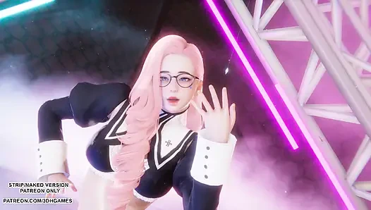 MMD love it - seraphine sexy Kpop Dance Liga der Legenden, hentai unzensiert 4K 60FPS
