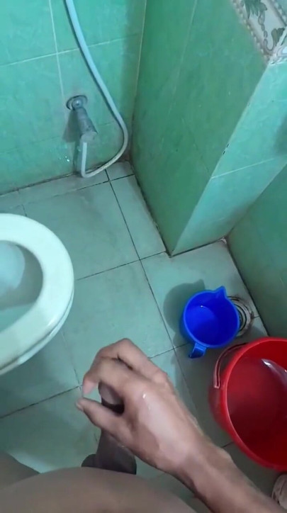 Bengali Boy's Solo Masturbation in the Bathroom | Clip 1